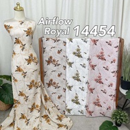 Kain Rayon Crinkle Airflow Premium 14454 Per 05 meter Rayon Krinkle Premium motif bunga gaun gamis d