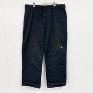 Dickies 雙膝工作褲，拉鍊門襟，黑色（古著）