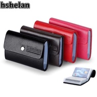 HSHELAN ID Credit Card Holder Wallet Credit ID Card Organizer Women Men Simple Leather Pocket Credit