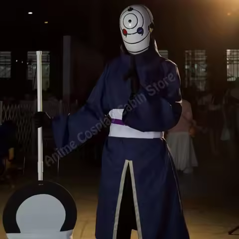 Uchiha Obito Cosplay Anime Uchiha Obito Cosplay Costume Ninja Japanese Robe Kimono Performance Festi
