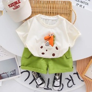 Stylish Short Sleeve Children Boys Summer Outfit Set Baby Boy Clothes Thin Material Trendy And Hands