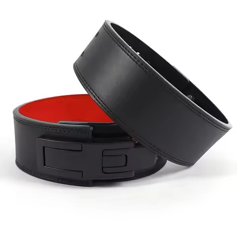 Cowhide SBD Weightlifting Belt Leather Waist Support Lever Buckle Powerlifting Strong Pull Squat Dea