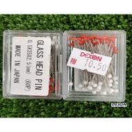 PIN KERJA PATCH PIN HEAD GLASS / GLASS HEAD PIN PATCH WORK PINS