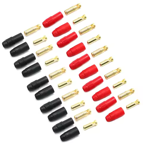 Amass AS150 Male Female Anti Spark Connector 7mm Gold Plated Banana Plug Set for RC Battery ESC Dron