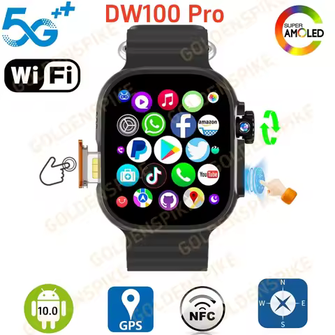DW100 Pro Ultra 3 Touch ID 4g/5g Smartwatch Better Than CD12 Smartwatch With 128GB Storage Rom Free 