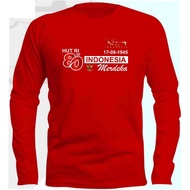 MERAH Indonesian Men's Red and White T-Shirt Klambi Committee Oblong Shirt Garuda Tshirt Bju Tujutee