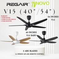 Regair Inovo V15 Ceiling Fan 40" 54" Oris 8 Speed 5 Blade Remote Control Kipas Siling 40Inch 54Inch 