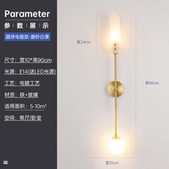 หรูหราnordicทองแดงโคมไฟติดผนังโมเดิร์นledห้องนั่งเล่นtv Wall Light Designerห้องนอนheadboard Light Ir