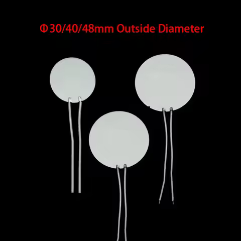 30/40/48mm OD 3.7V/5V/12V/18V/24V/220V 1.3W-280W HTCC Alumina PTC Circular Round Instant Heat Plate 