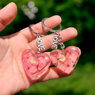 Real Hydrangea flower keychain (add name upon request) 5 handmade real flower designs Lilande resin 