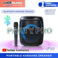 dB Audio by Astron PARTY PRO Portable Karaoke Speaker | 1 Wireless Mic | Rechargeable | Bluetooth