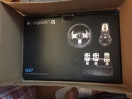 Logitech G27賽車軚盤（全套，方向盤, 腳掣, 波棍）＋FANATEC架（Fanatec Rennsport wheel stand，送座墊）