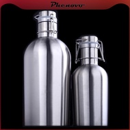 [Phenovo] Premium Stainless Steel Beer Growler Secure Swing Hip Flask Beer Bottle Capacity 1L/2L