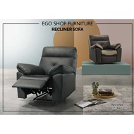 Ego Shop / Modern / Elegant / Simple / Casa Leather Recliner Sofa /Chair/ Dark Grey