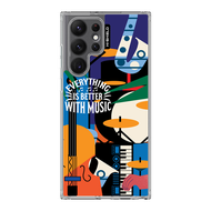 [S23ultra][S22ultra] HI-SHIELD Stylish เคสใสกันกระแทก Samsung S23ultra รุ่น Music4