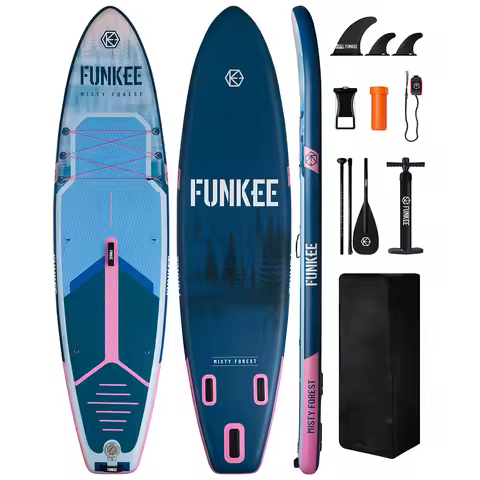 FUNKEE PIPPLE STD Waterproof Inflatable Paddle Board 11'x34''x6''Adult Standing Style Aquatic Sup Bo