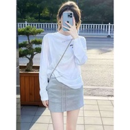 (24 Hours Delivery) Angel Official Modern Long Sleeve T-Shirt Korean Shirt Soft Fabric Comfortable T