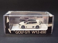Timothy & Pierre 1/64 限量樹脂模型車 Volkswagen Golf GTI W12-650  # white, black wheels