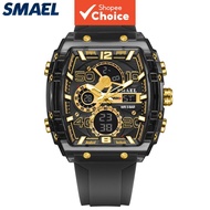 Unisex Electronic Couple Watch SMAEL 8109, LED Light Waterproof, Alarm Chronograph Function, Sporty 