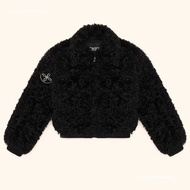 SMFK Explorer Artificial Fur Short Jacket White Deer Same Style Lapel Fur Coat Winter Wilderness Bla