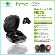 1 Year Warranty HTC NE75 AI Translation Earphone Woven Fabric Earphone Case Real-Time Translation TW