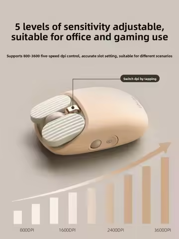 Lofree Maus Wireless Bluetooth Mouse Retro Potato Chip Design Dual Mode Rechargeable Cute Office Mic