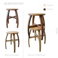 Durable Classic Stackable Rubberwood Dining Stool, Bangku Kayu Meja Makan, Cafe Kopitiam Stool