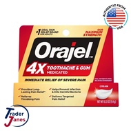 Orajel 4X Strength Toothache & Gum Relief Cream, 0.33 Oz (PACKAGING MAY VARY)