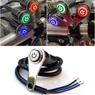 FS 3-Button On-Off Switch/1 Button LED Waterproof Switch DC 12V Push For Motorcycles