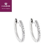 HABIB Diamond Earrings in 375/9K White Gold 44826(9C)