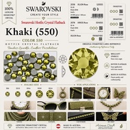 Hotfix Crystal Swarovski Elements Batu Tampal/Iron on Crystal (Khaki 550)