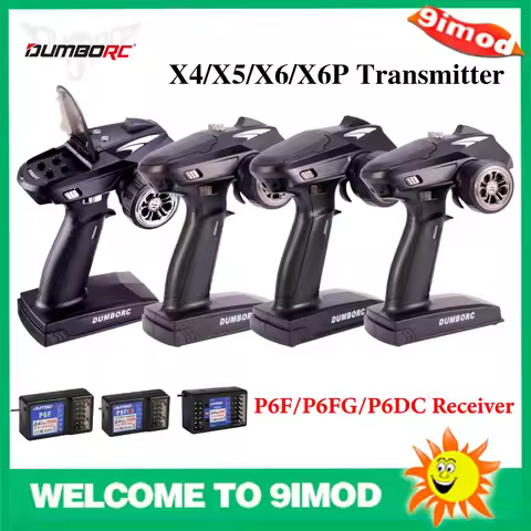 DUMBORC X6P 6CH 2.4G RC Radio Controller Transmitter with P6DC Receiver for RC Car Boat