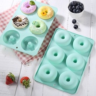 Nordic green bakeries mold food grade silicone 6-cell baking mold donut cake bread mold