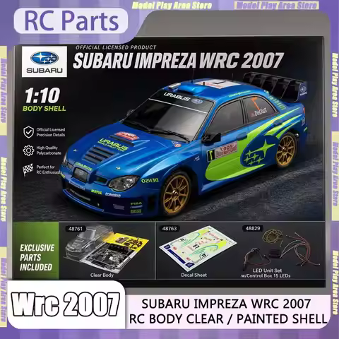 【In Stock】Killerbody 1/10 RC Rally Car Shell Official Licensed Subaru Impreza Wrc 2007 RC Body Clear