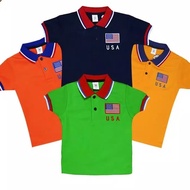 Baju Anak Atasan Polo Flag USA