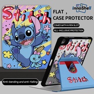 InnoShell Ipad Case For iPad 9th 10th Air6 Pro 20 Planet Cat 720°Revolve YKL with Pencil Slot