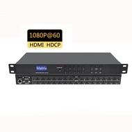 8X8 1080P HDMI matrix switcher led monitor 8 in 8 out 8X16 16X16 hdmi matrix switch with Backlit RS2