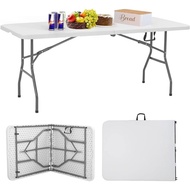 Avinas Folding Tables 6 FT Fold-in-half Foldable Table Plastic