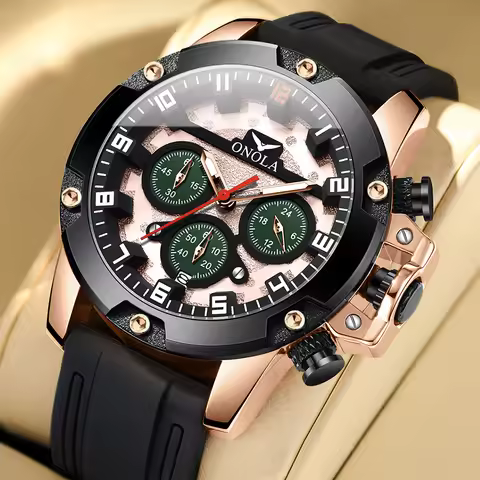 ONOLA Casual Men Quartz Watch Luminous Waterproof Chronograph Men Watch Military Sports Watch Men Wr