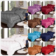 CADAR BOXIN HOTEL 7 IN 1 SET KING/QUEEN PLAIN CLASSY | 7 IN 1 PLAIN HOTEL COMFORTER BEDSHEET SET