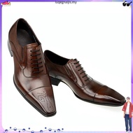 Aufu Shoes3717  Men's Square Toe Leather Shoes British Casual Pumps     Lace-up Men's Shoesshoes RNF