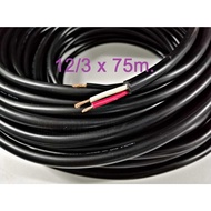 ❖1 roll, 75 meters Royal Cord 12/3 SJT SIZE: 3.5 mm² x 3C, 60° 300V