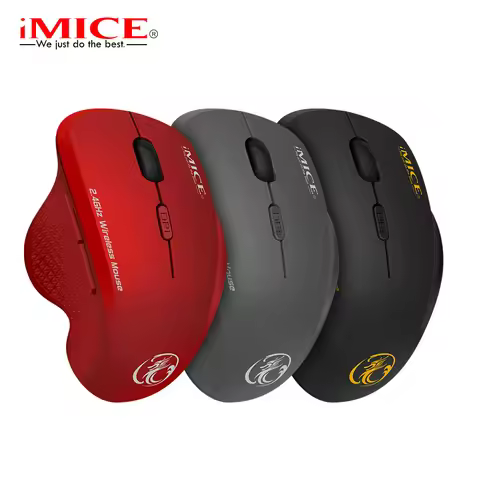 G6 Wireless Ergonomic Computer Mouse,IMICE Mouse 2.4Ghz Gamer PC Optical Mouse With USB Receiver 160