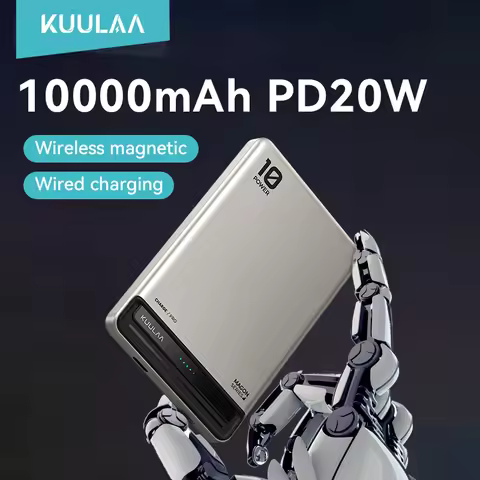 KUULAA 10000Ah Power Bank Magnetic Wireless 20W Fast Charging Portable charger For magsafe For iPhon