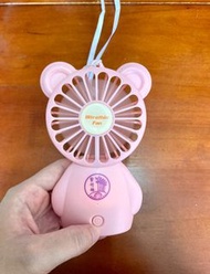 手提 風扇仔 熊 造型 粉紅色 Micro USB 叉電 連 充電線 handheld portable small fan pink with charging cable