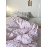 Good Night Cat ins Washed Cotton Pure Cotton Plain Color Duvet Cover Single Piece Simple Solid Color