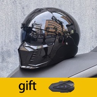 ORZ Black Warrior Helmet Cyberpunk Motorcycle Riding Helmet Male Female Street Fighter Combination H