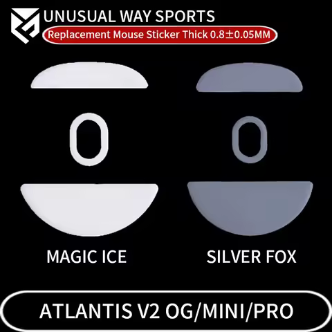 UnusualWaySports Mouse Skates Feet Atlantis Mini OG V2 4K Cambered Surface PTFE Anti Collapse Magic 