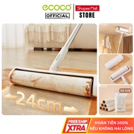 ECOCO Convenient Long Handle Dust Roller, Floor Dust Roller, Cleans Pillows, Dog and Cat Hair, Carpe