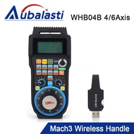 Aubalasti XHC CNC Mach3 Wireless Lathe Handwheel WHB04B MPG Pendant Handwheel 4axis 6axis USB Receiv